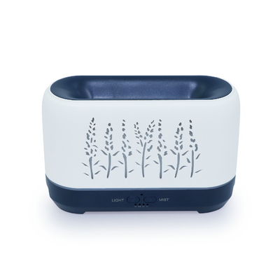 Difusor ultrassônico do óleo essencial do humidificador do ar da aromaterapia do agregado familiar do fabricante da névoa Electri da chama branca de 24V5W